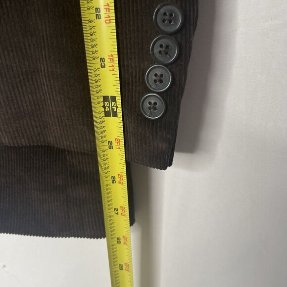 Men's Stafford Corduroy Blazer 50R Brown 2 Button 100% Cotton Sport Coat - Picture 9 of 10